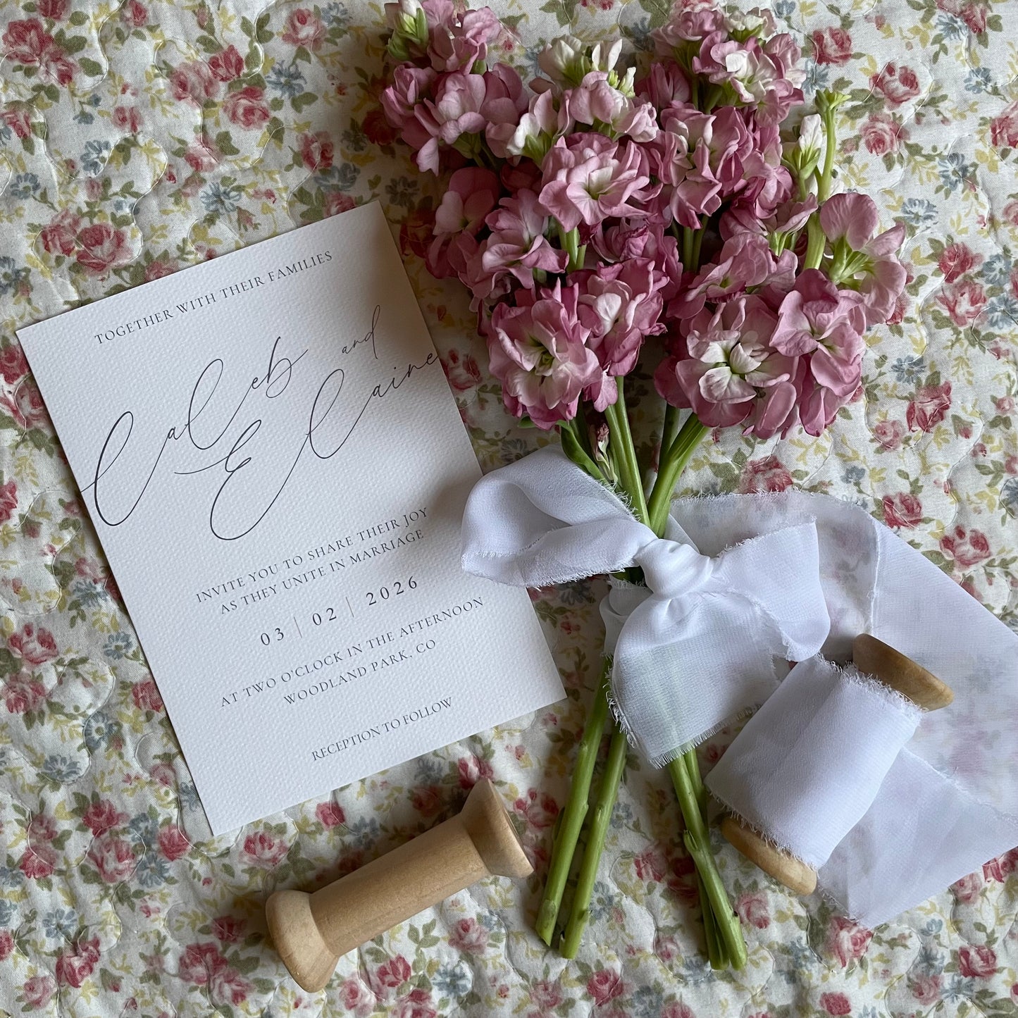Great Love Ribbon - Chiffon Ribbon Bouquet Ribbon 2" With Raw Edge