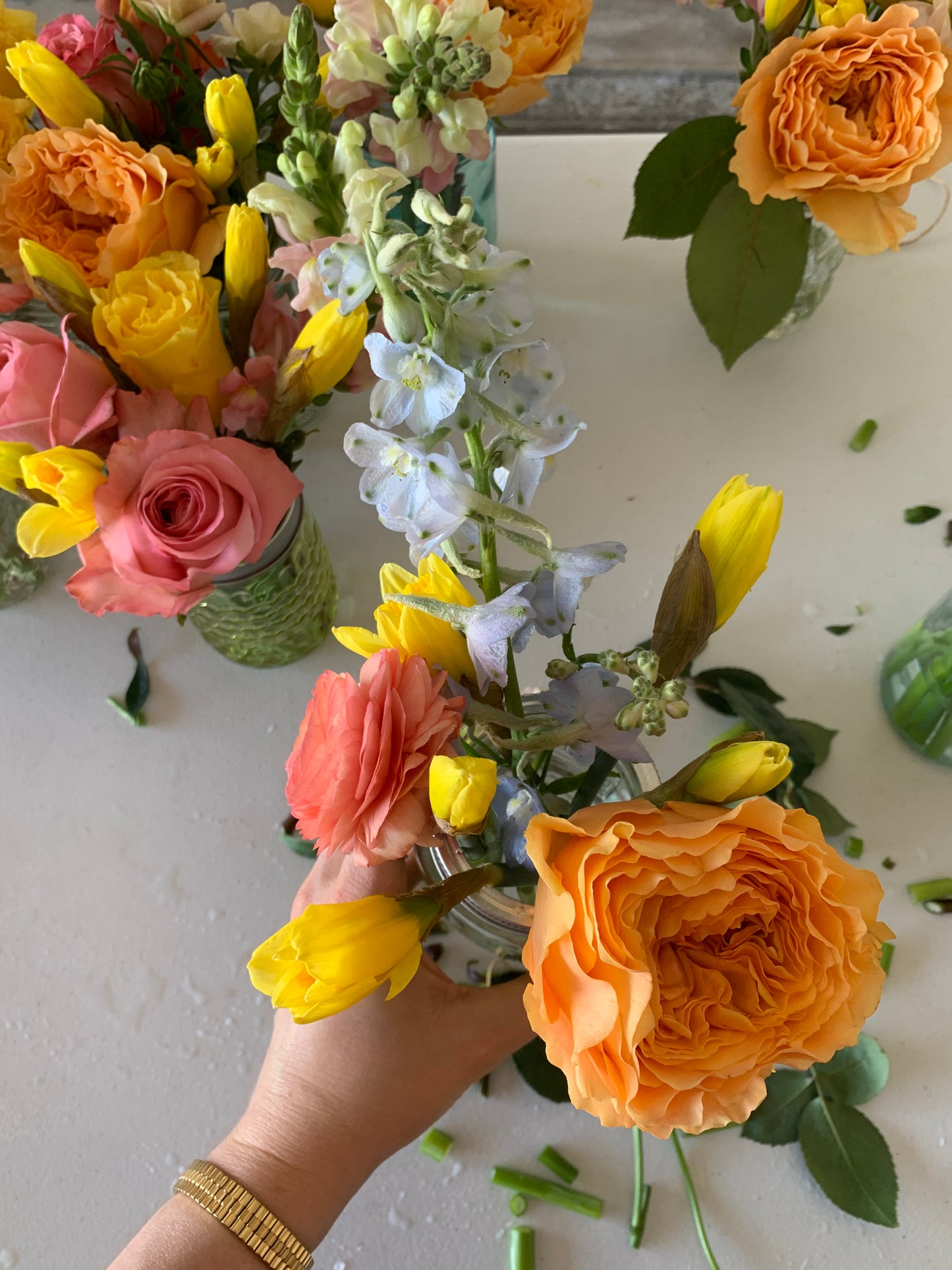 Bud Vase Flower Arrangements (2-4 stems)
