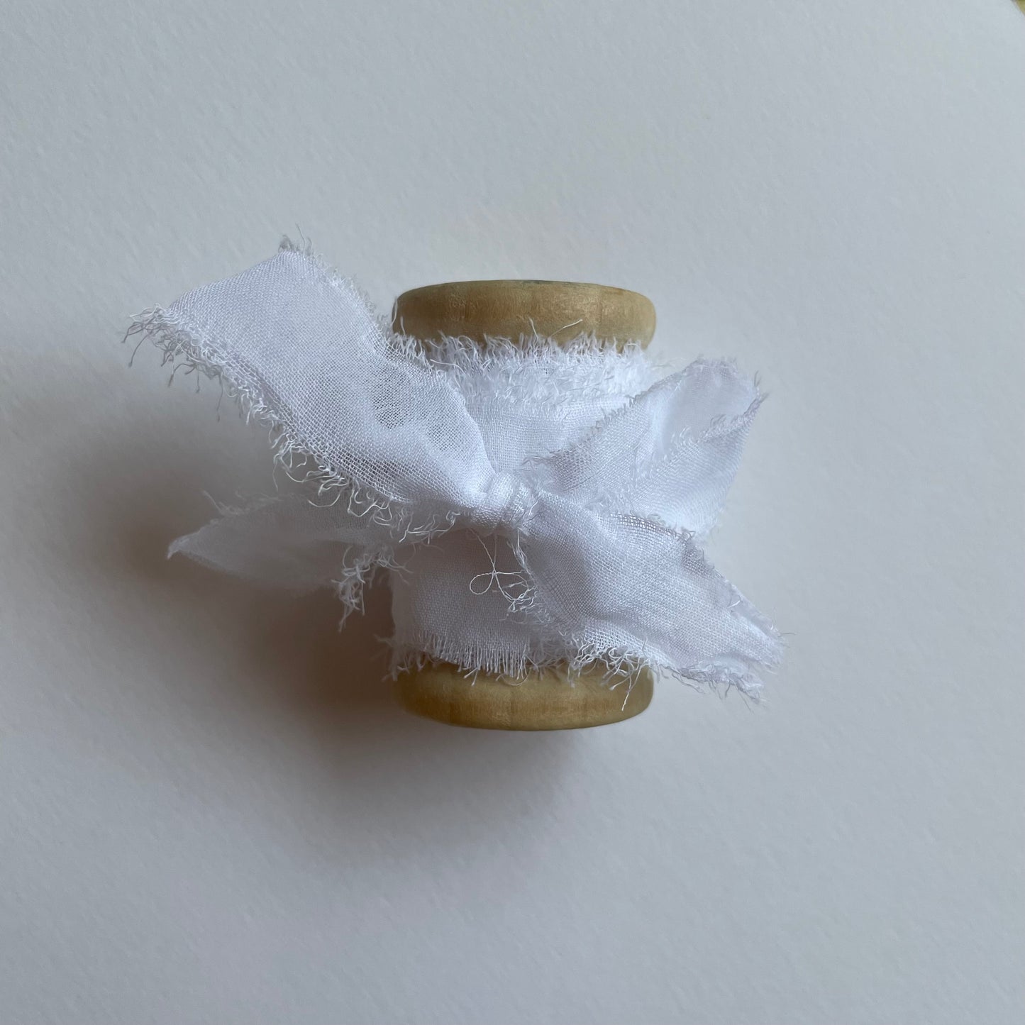 Great Love Ribbon - Chiffon Ribbon Bouquet Ribbon 1" With Raw Edge